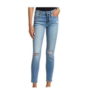 Frame Denim Le High Skinny Distressed Jean Size 28